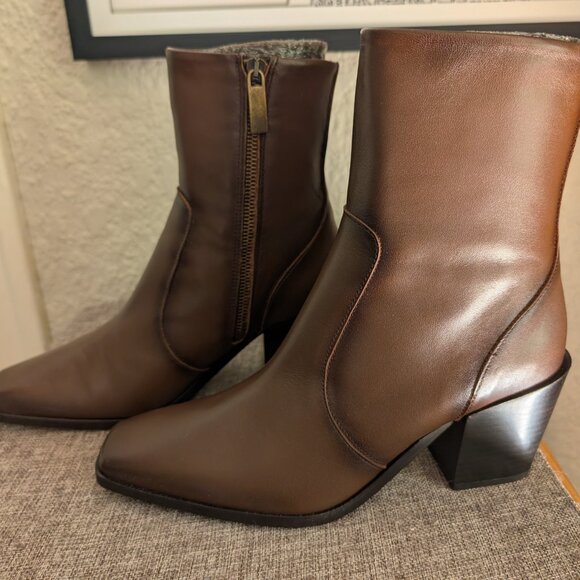 BNIB - Thursday Boot Co Soho Zip Boot in Chocolate US Women's 8.5 - Picture 4 of 8